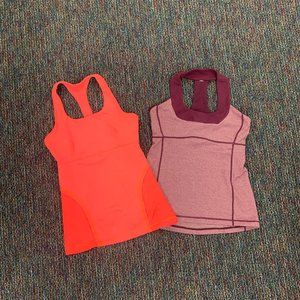 2 Lululemon athletic tops size 8